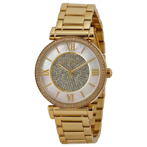 Michael Kors Catlin Mother of Pearl Dial Gold